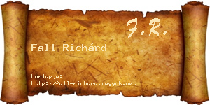 Fall Richárd névjegykártya
